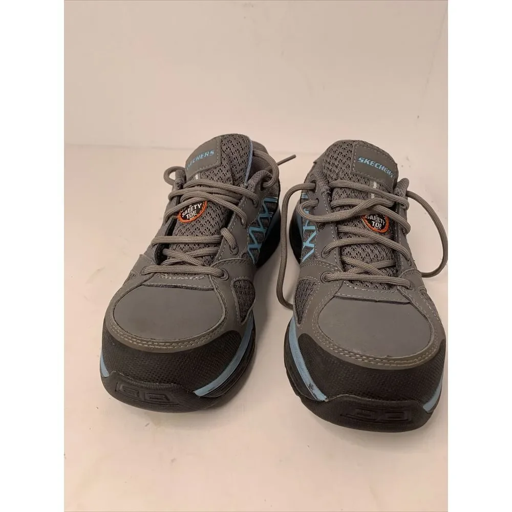 New Skechers ESD Womens 6.5 Safety Toe Work Shoes PPE Safety Toe Sneakers‎ Gray